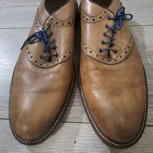 Elegant Tan Leather Men's Oxfords